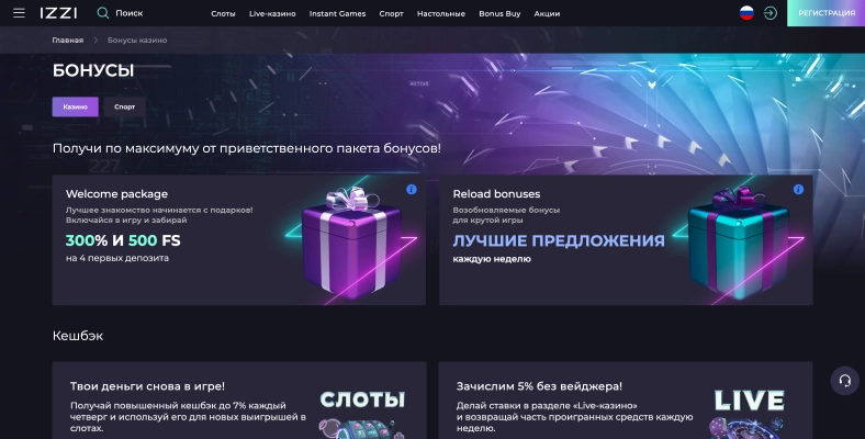 IZZI screen